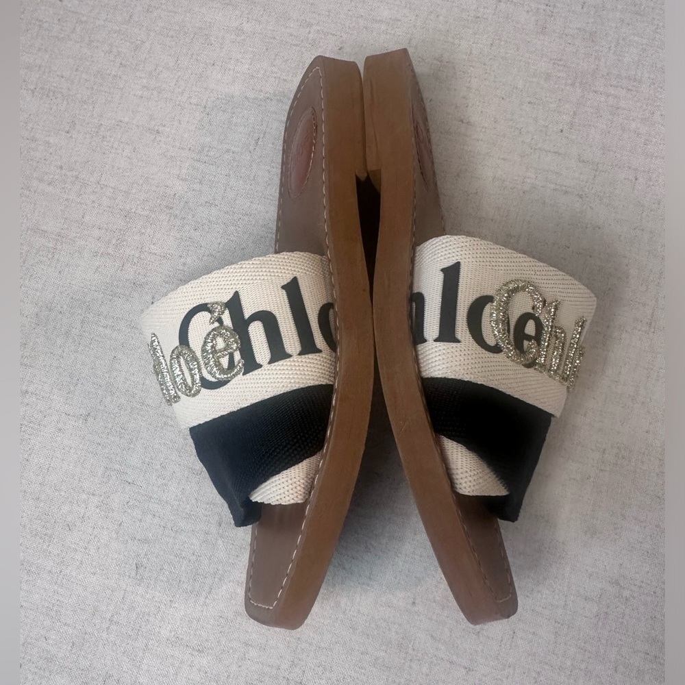 Chloe Black and White Sandals - Picture 7 of 13